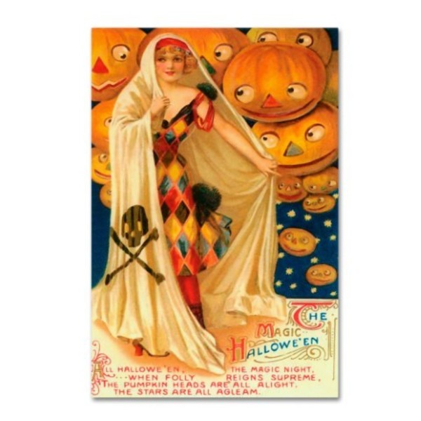 Trademark Fine Art Vintage Apple Collection 'Halloween Beauty Pumpkins' Canvas Art, 12x19 ALI6305-C1219GG